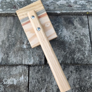 Flicker Brush, Drum Carder Brush, Drum Carder Cleaning Carder, Fiber Arts Tool, Wool Processing, Oak, Blending Board