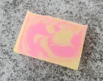 Handmade Tallow Soap -  Raspberry Lemonade - Cold Process Soap Bar, Natural Homemade Soap, Bath Bar