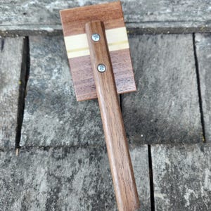 Flicker Brush, Drum Carder Brush, Drum Carder Cleaning Carder, Fiber Arts Tool, Wool Processing, Black Walnut, Blending Board