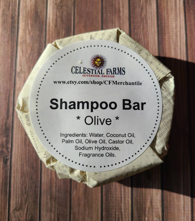 Handmade Shampoo Bar Olive, Cold Process, Body Bar, Plastic Free