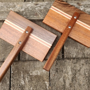 Wool / Cotton Hand Carders Combs - Carding Combs Fleece Carder Wool Comb, Your Choice of 72 or 120 TPI,  Black Walnut and Sapele