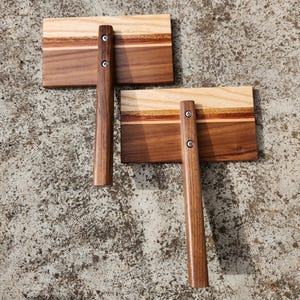 Wool / Cotton Hand Carders Combs - Carding Combs Fleece Carder Wool Comb, Your Choice of 72 or 120 TPI,  Black Walnut