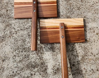 Wool / Cotton Hand Carders Combs - Carding Combs Fleece Carder Wool Comb, Your Choice of 72 or 120 TPI,  Black Walnut