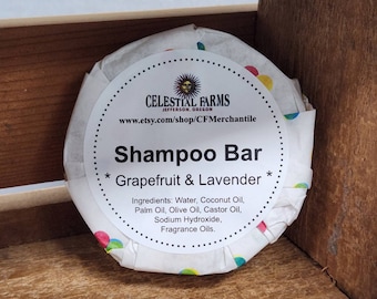 Handgjord schampobar - Grapefrukt och lavendel