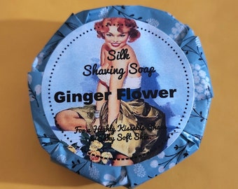 Raw Silk Shaving Soap - Ginger Flower