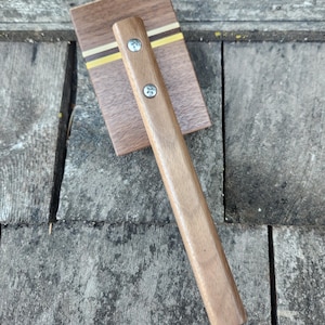 Flicker Brush, Drum Carder Brush, Drum Carder Cleaning Carder, Fiber Arts Tool, Wool Processing, Black Walnut, Blending Board