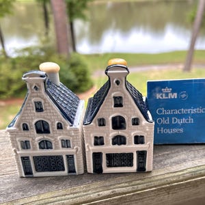 S*i様 Houses Canal Dutch Porcelain Miniature Houses: Amsterdam KLM K Houses Dutch Old Characteristic ★ 置物