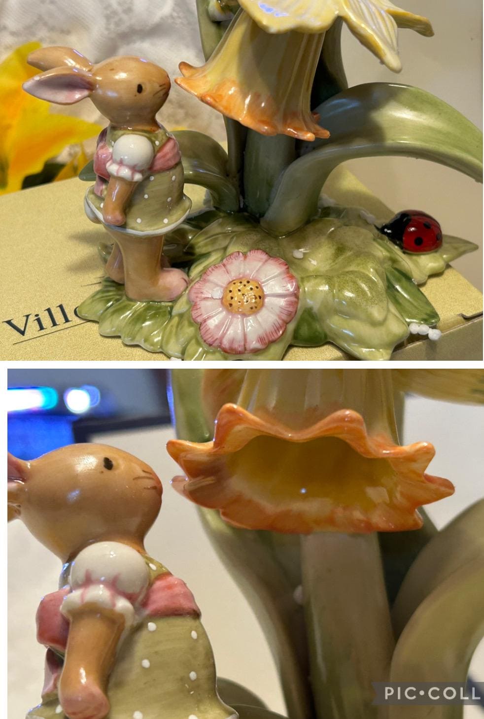 Boxed Villeroy & Boch Bunny Girl With Daffodil Villeroy Boch