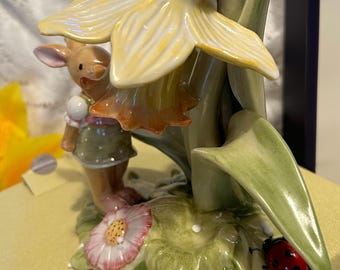 Boxed Villeroy & Boch Bunny Girl With Daffodil Villeroy Boch