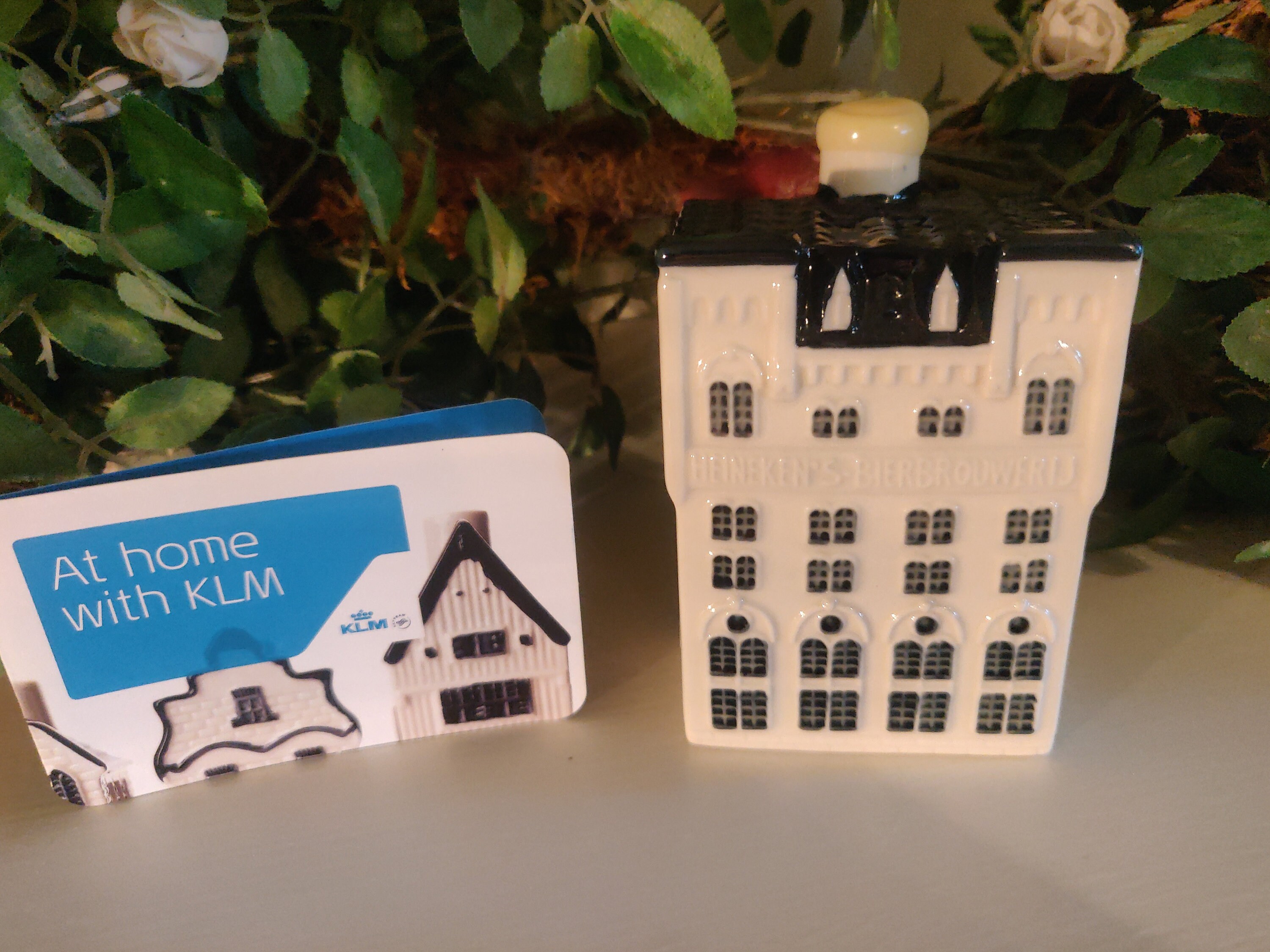 KLM House #95 Sealed Miniature Delft House KLM Bols Canal House