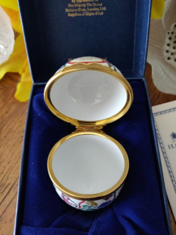 1993 Halcyon Days Enamels Annual Easter Egg Hinged Egg Trinket Box