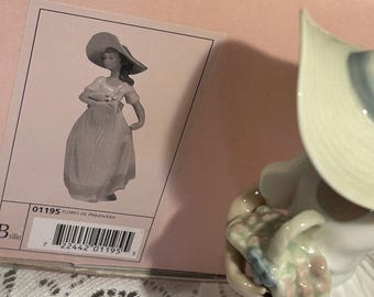 Boxed Nao by Lladro Spring Flowers #1195 Vintage 1993 Porcelain