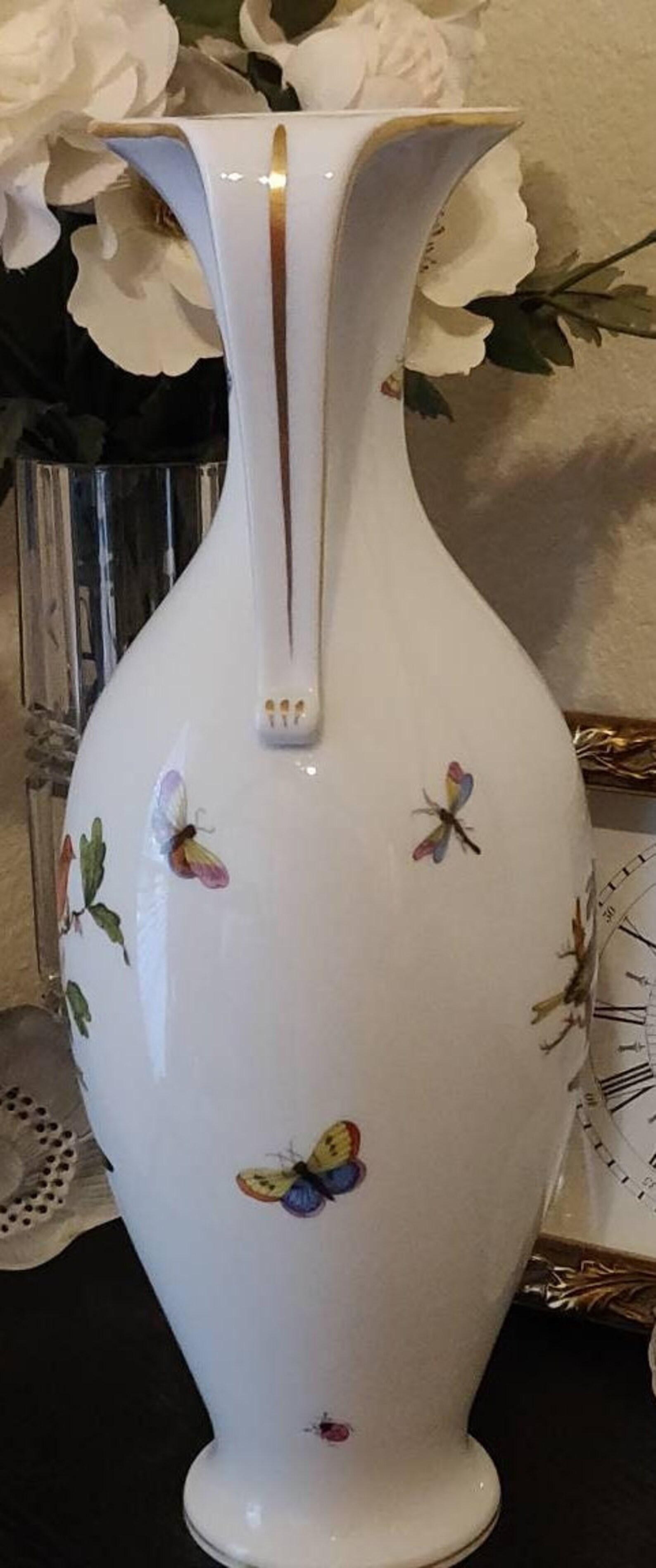 Vintage Herend Rothschild Bird Pearl Necklace 13 Vase Etsy