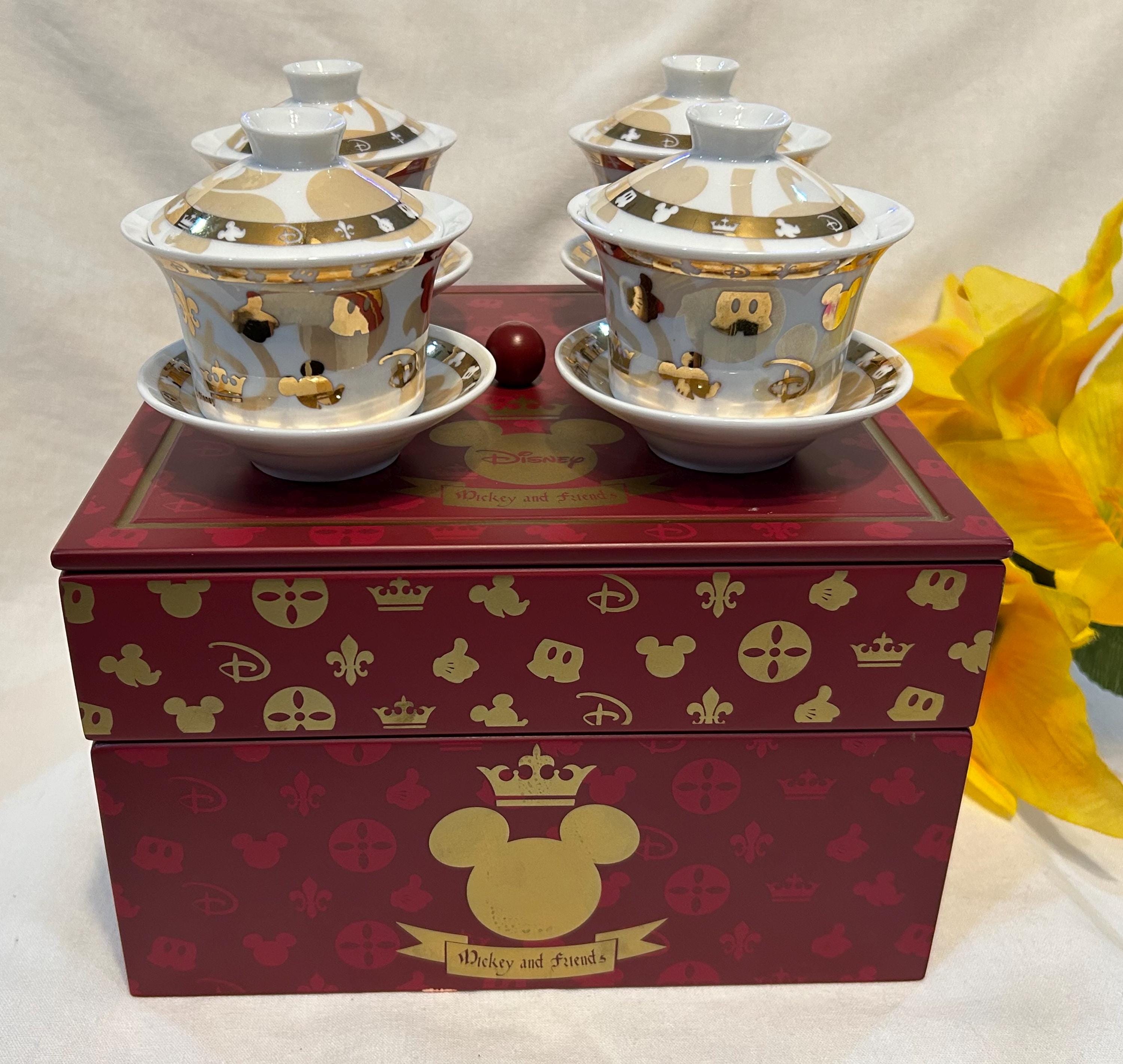 Disney - Disney China セット Disney Mickey & Friends Fine China White Gold 12-pc Lidded Tea Set