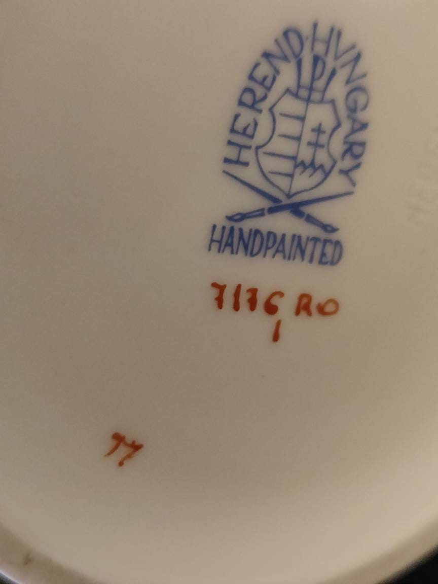 Vintage Herend Rothschild Bird Pearl Necklace 13 Vase Etsy