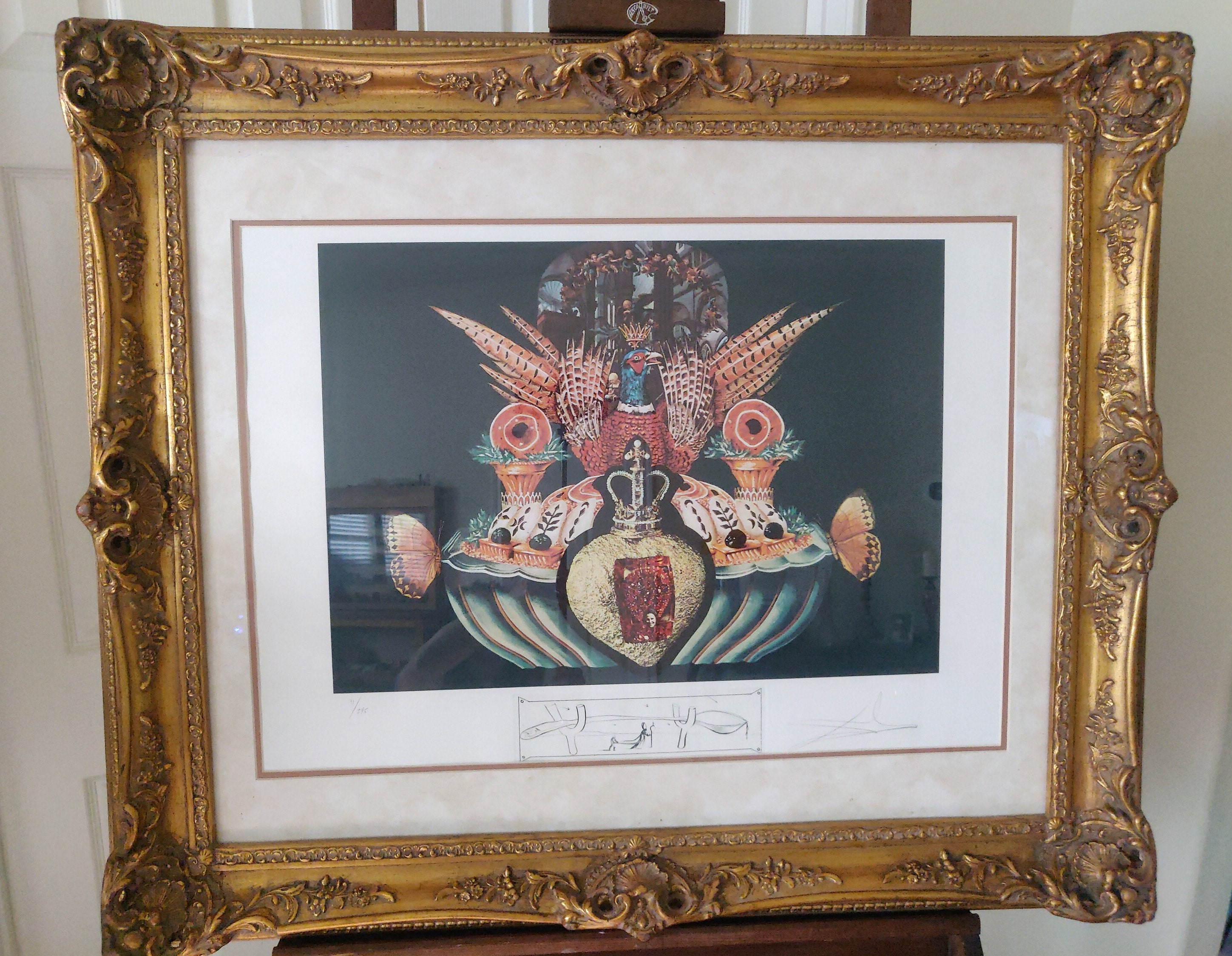 Custom Framed Salvador Dali Les Chairs Monarchiques - the Les