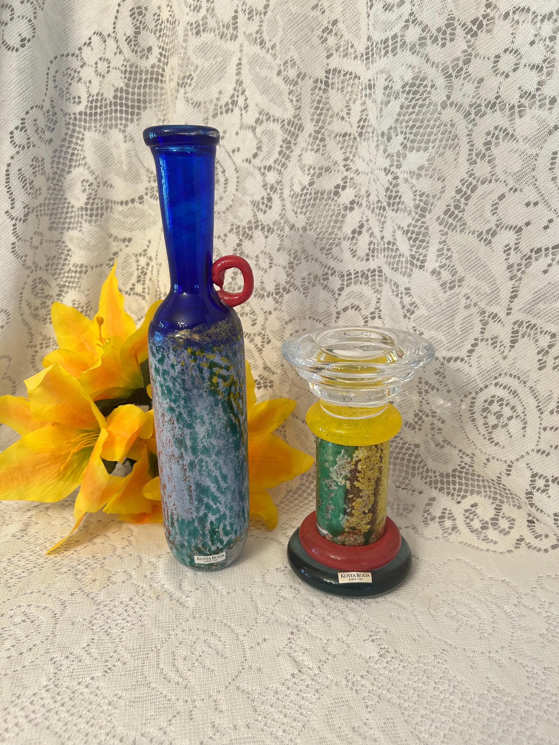 Kosta Boda / Kjell Engman ガラス花瓶 KOSTA BODA x Kjell Engman 'Bon Bon Jug/Pitcher' Signed Art Glass