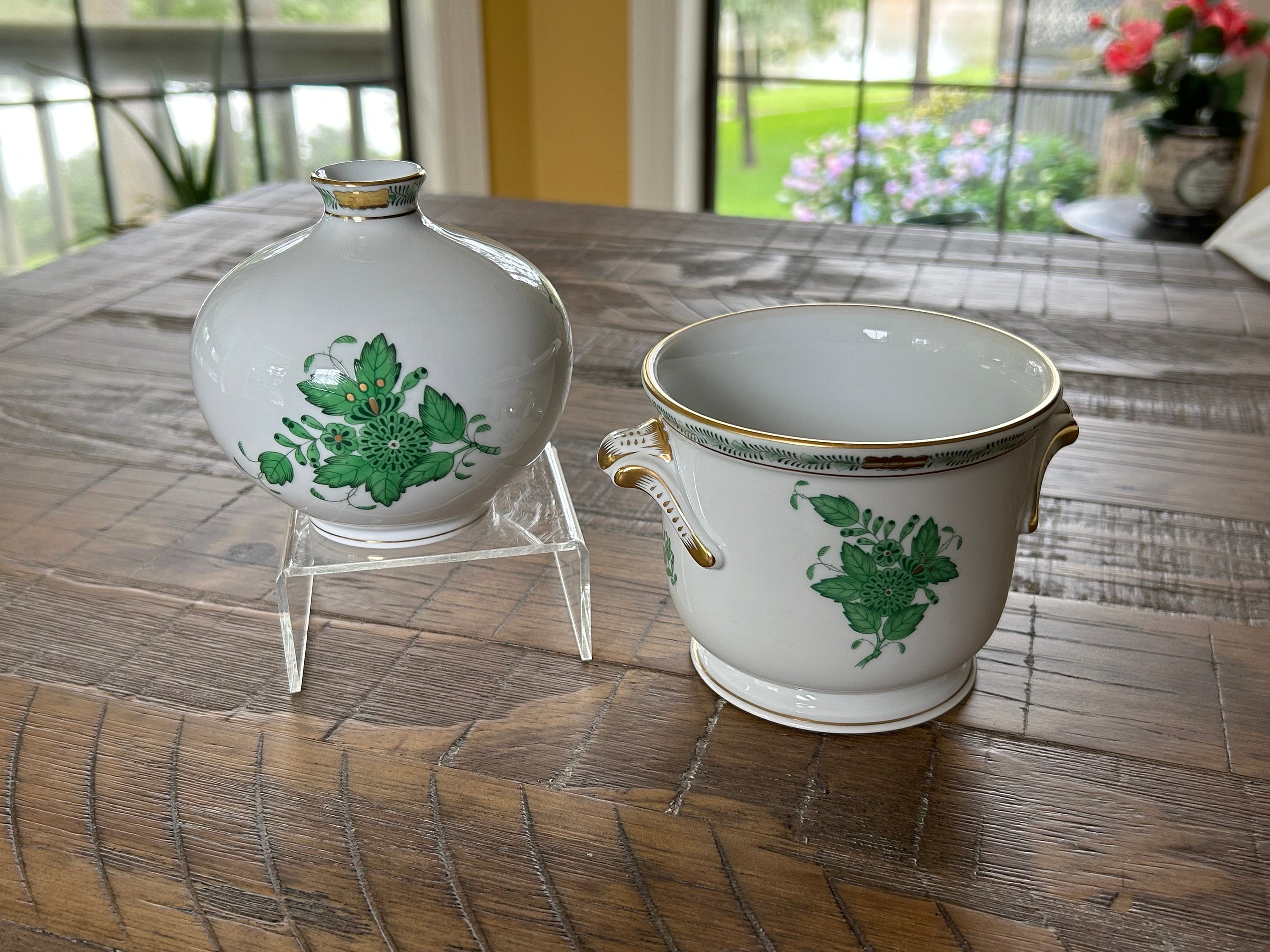 HEREND Porcelain Green 4.5