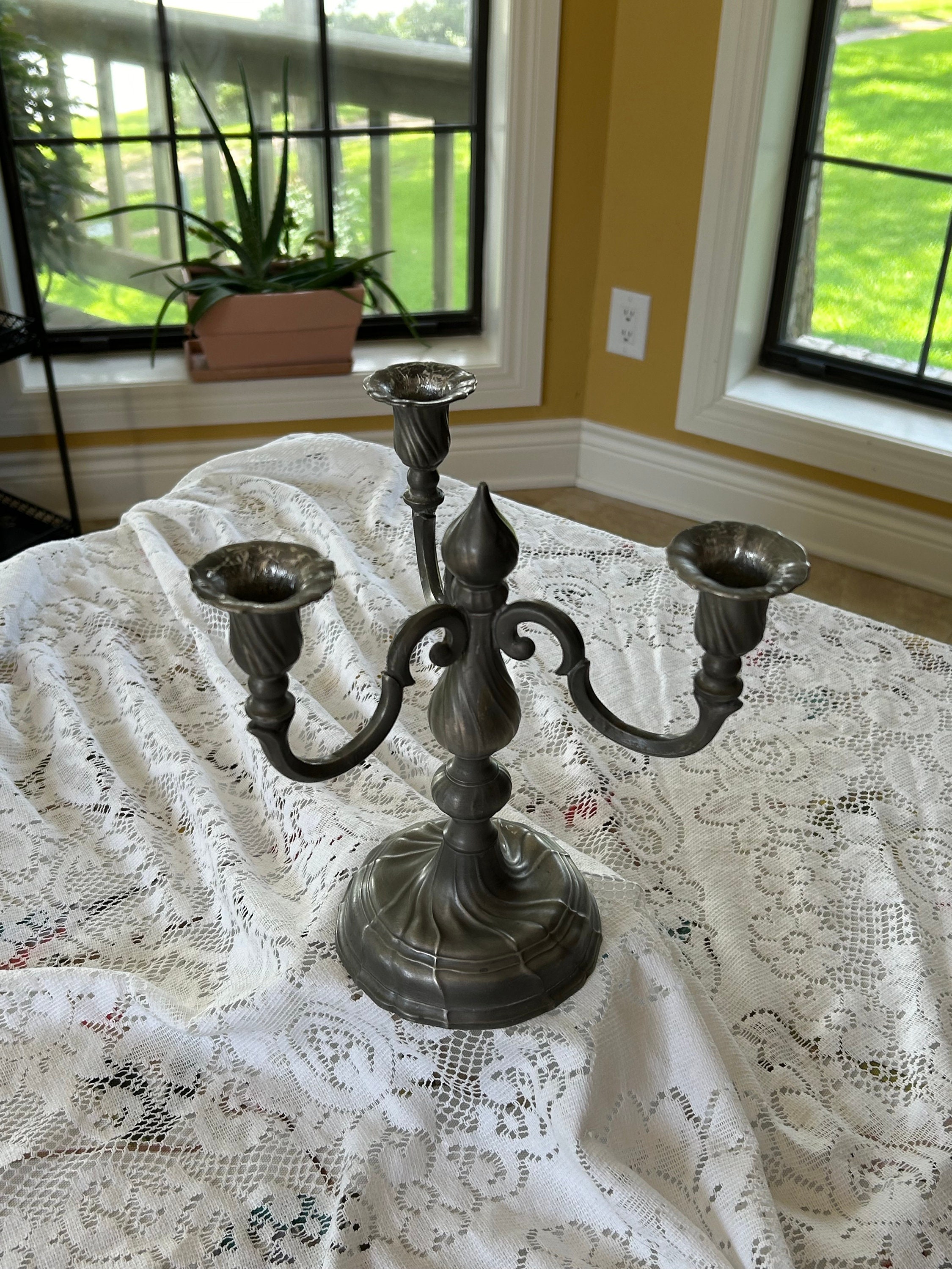 Zinn Candlestick - Etsy
