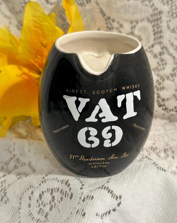 VAT 69 Finest Scotch Whisky Porcelain Advertising Jug Mug-wade