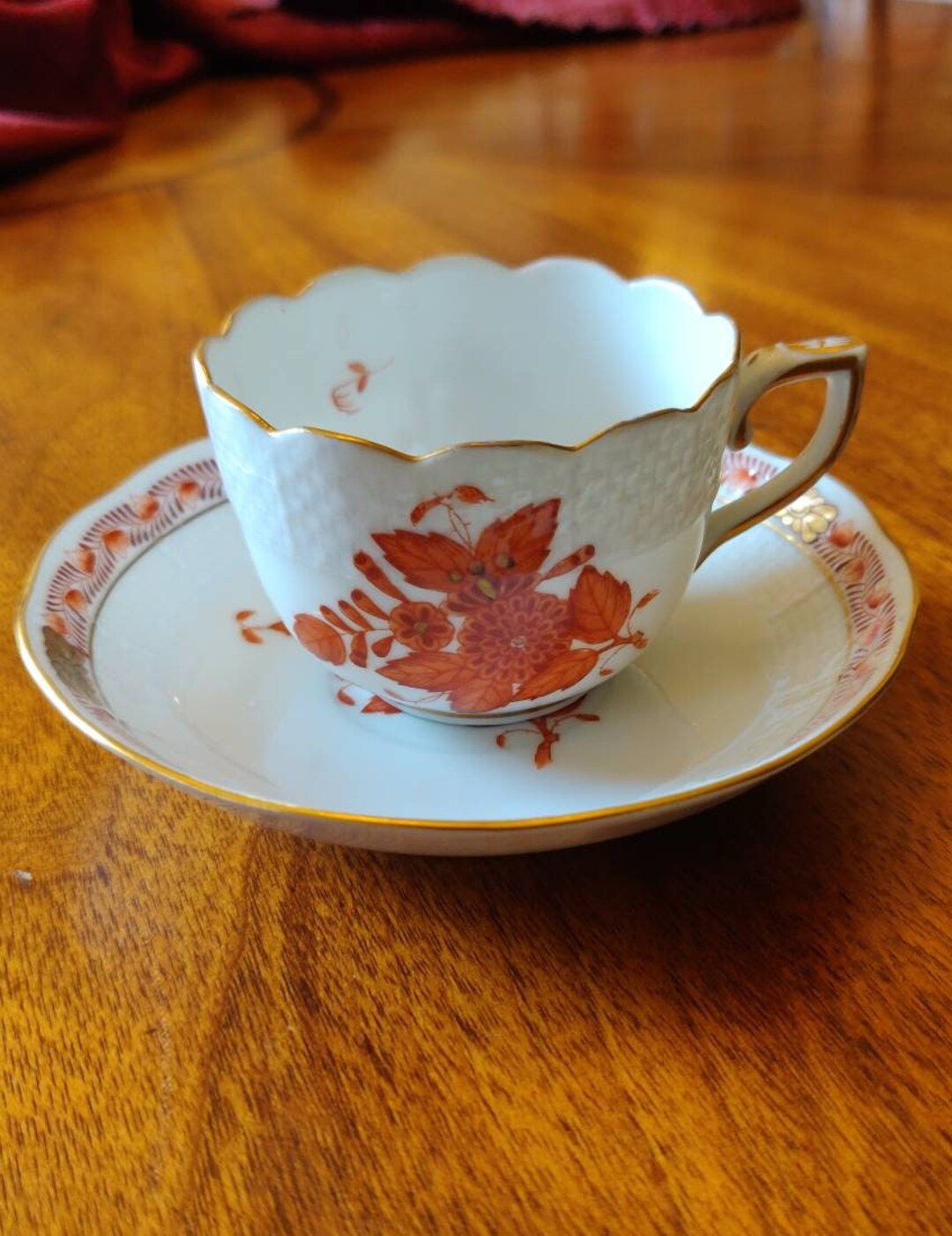 Herend Demitasse Cup & Saucer 711 AOG Herend Demitasse Cup and