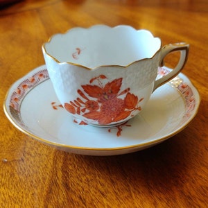 Listing for Jean—herend Demitasse Saucers Apponyi Rust Chinese