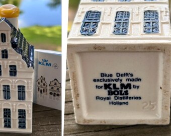 KLM House #25 Corked Sealed Miniature KLM BOLS Blue Delft Canal