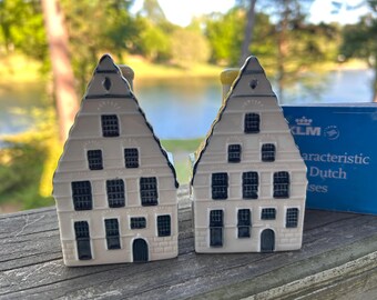 まみこ　KLM BOLS ミニチュアハウス 13こセット KLM Delft Blue House #35 ~ KLM Bols Dutch Miniature Canal House