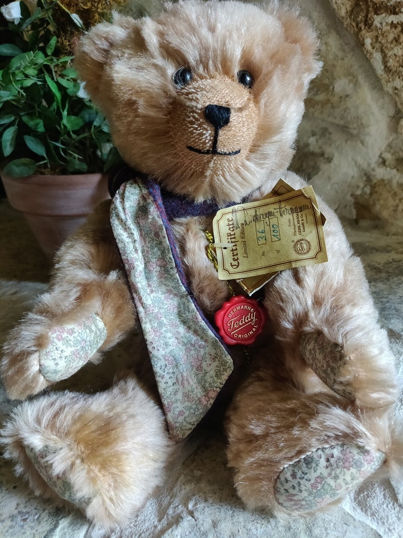 VTG Large Hermann Original Boy TEDDY D-8606 Collectible Bear W