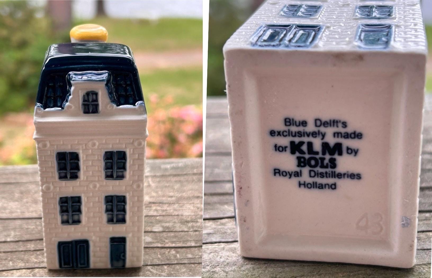 KLM Blue Delft House #42 or #43 – Bols Collectible Miniature Canal