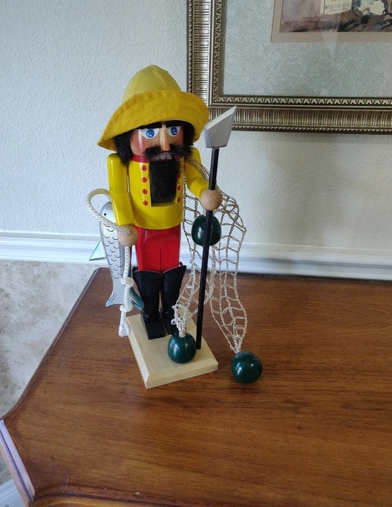 Steinbach 16 Ocean Fisherman Nutcracker BIG Fish Etsy