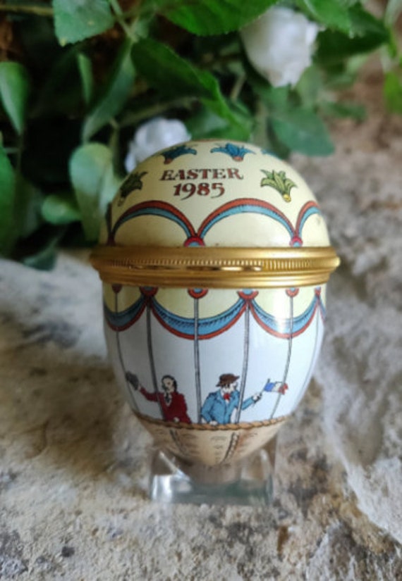 Halcyon Days Enamels 1985 Easter Egg Trinket Box 