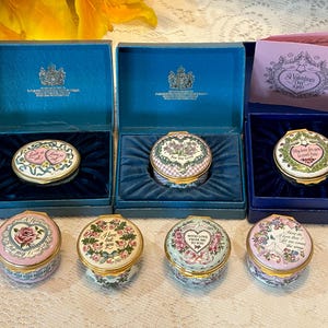 【ヴィンテージ品】Halcyon Days &Tiffany エナメル小物入れ HALCYON DAYS ハルシオンデイズ イギリス 小物入れ エナメルボックス