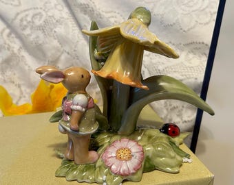 Boxed Villeroy & Boch Bunny Girl With Daffodil Villeroy Boch