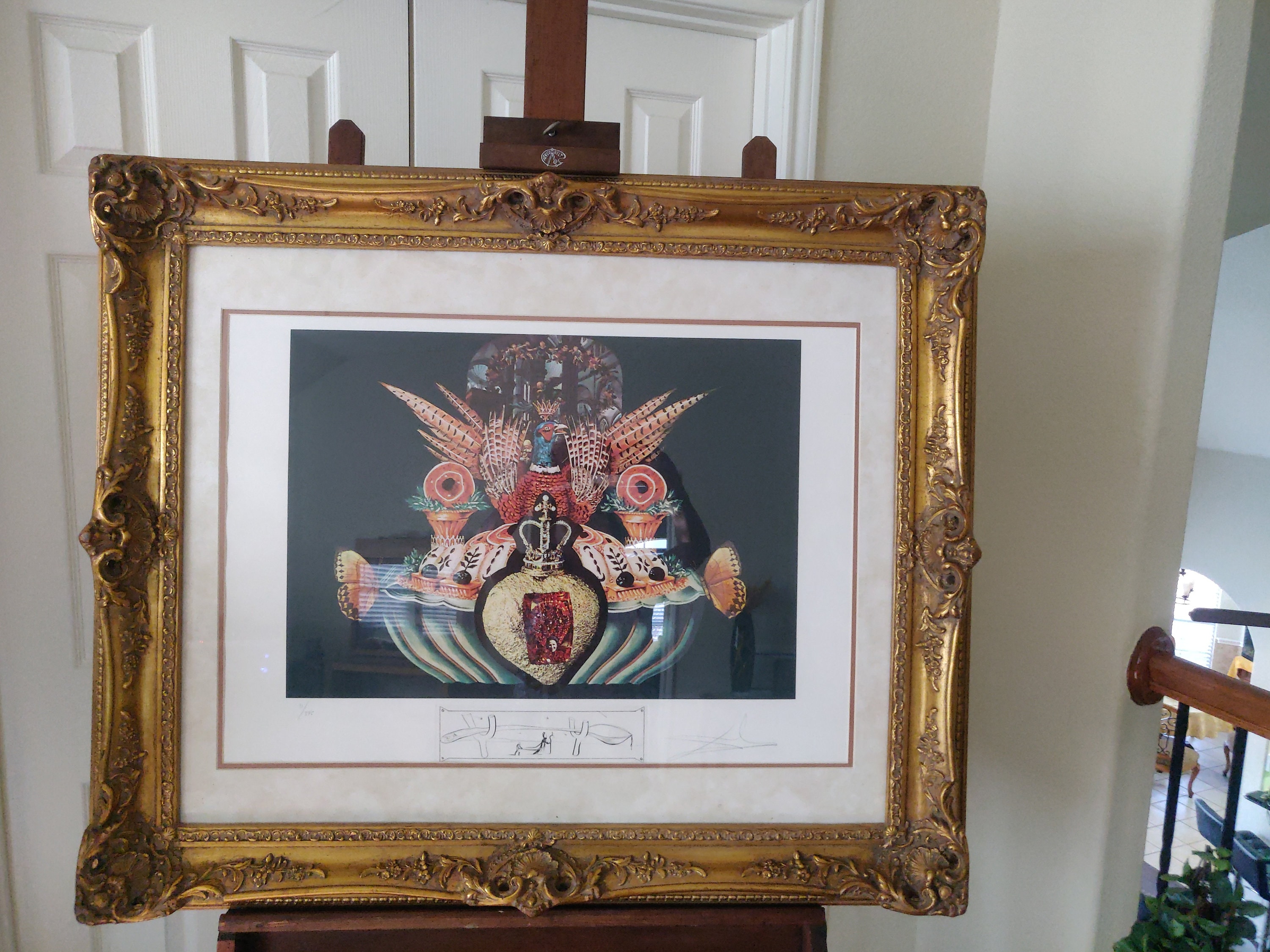 Custom Framed Salvador Dali Les Chairs Monarchiques - the Les