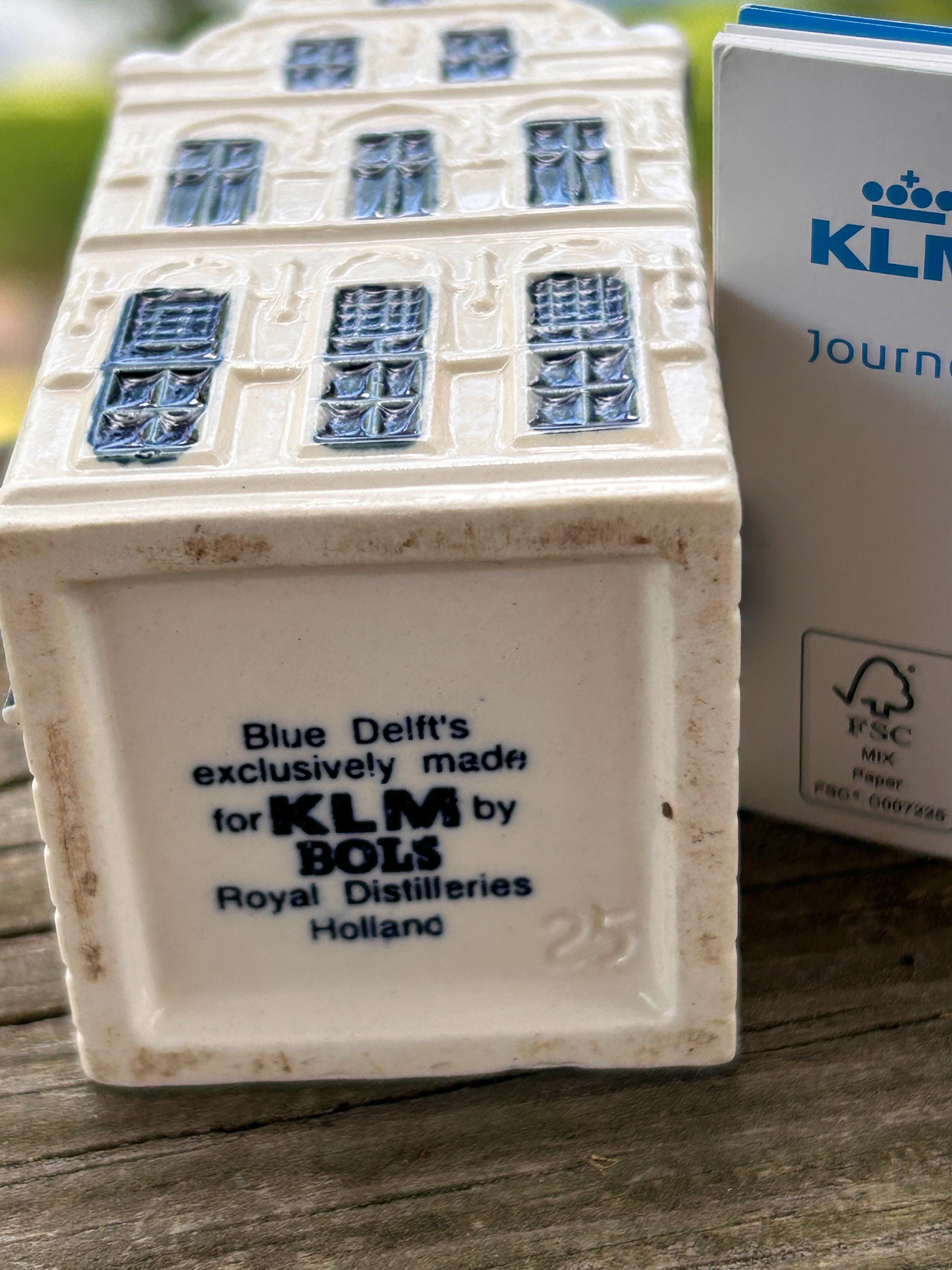 KLM House #25 Corked Sealed Miniature KLM BOLS Blue Delft Canal