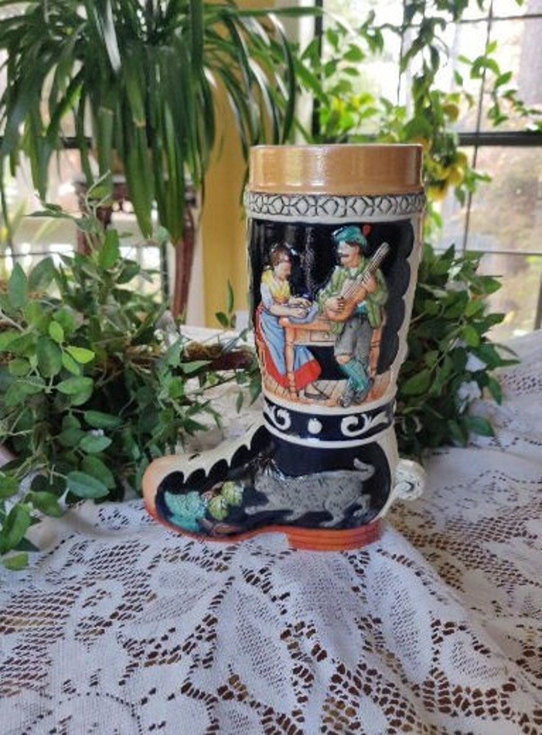 Vintage German 8 Tall Boot Beer Stein German Boot Etsy