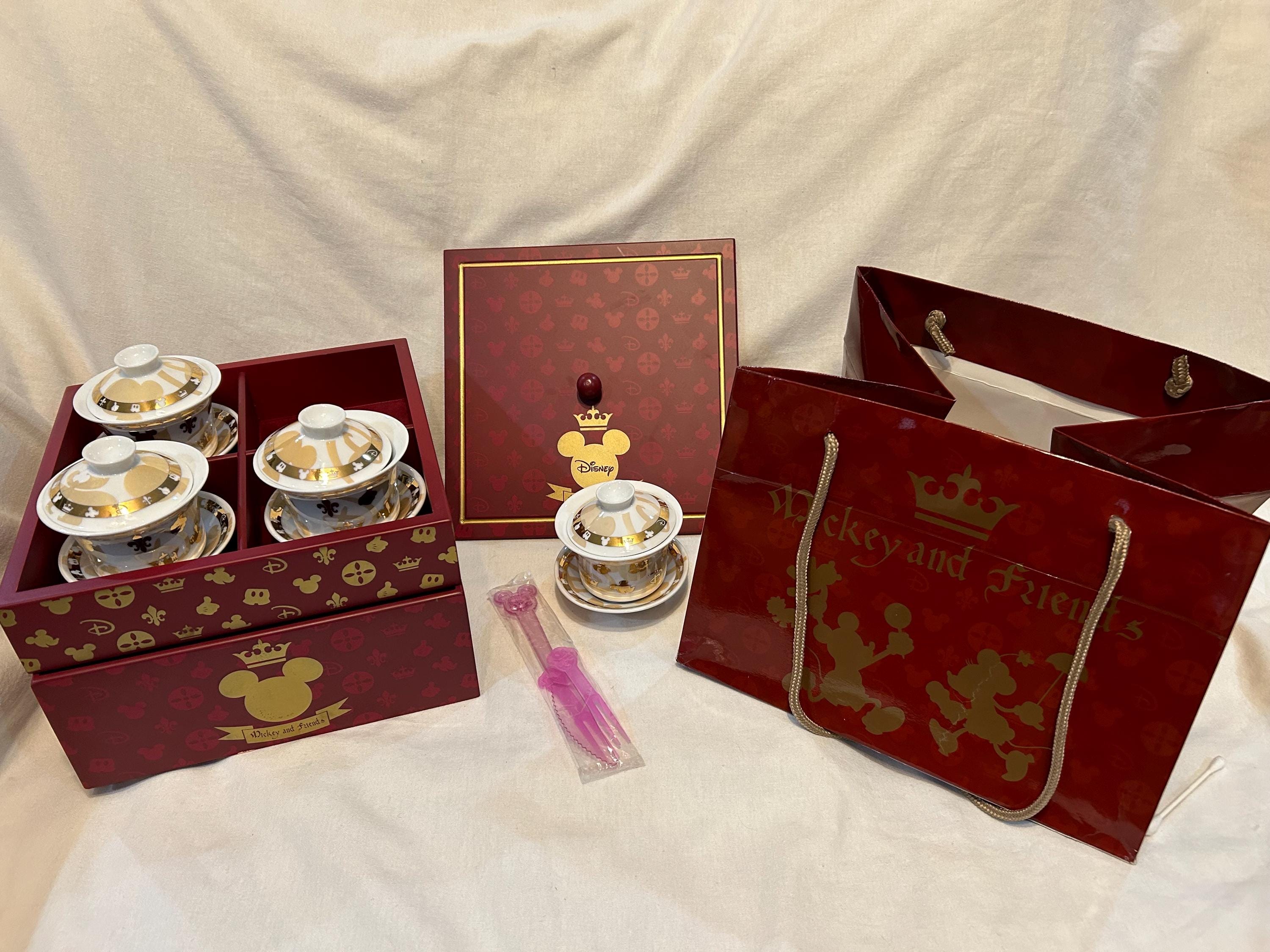 Disney - Disney China セット Disney Mickey & Friends Fine China White Gold 12-pc Lidded Tea Set