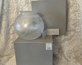 MIB Authentic Lalique Xian Vase VERY LARGE 8