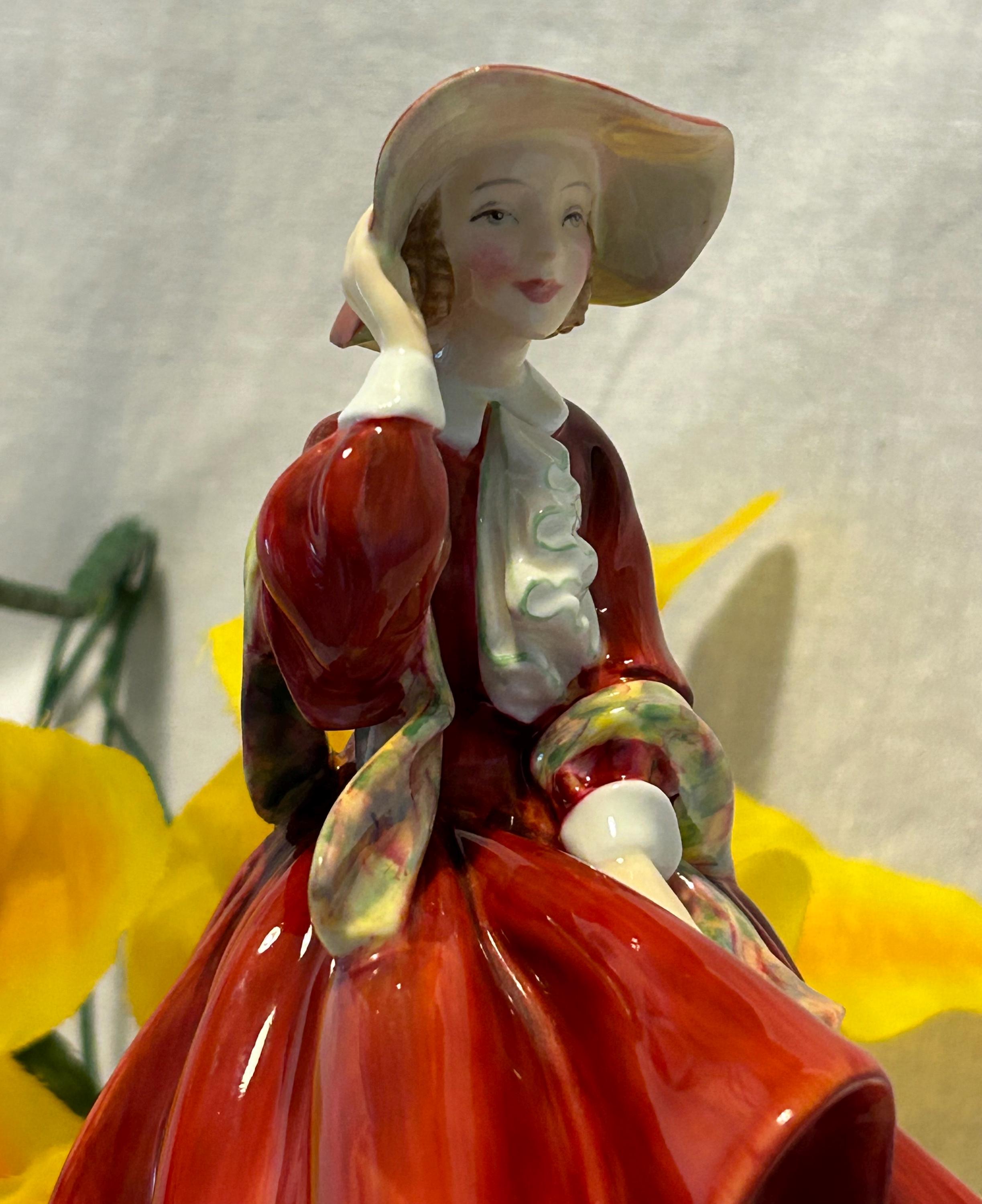 royal doulton red dress RARE Royal Doulton Figurine Autumn Breezes HN 1934 ~ Red Dress