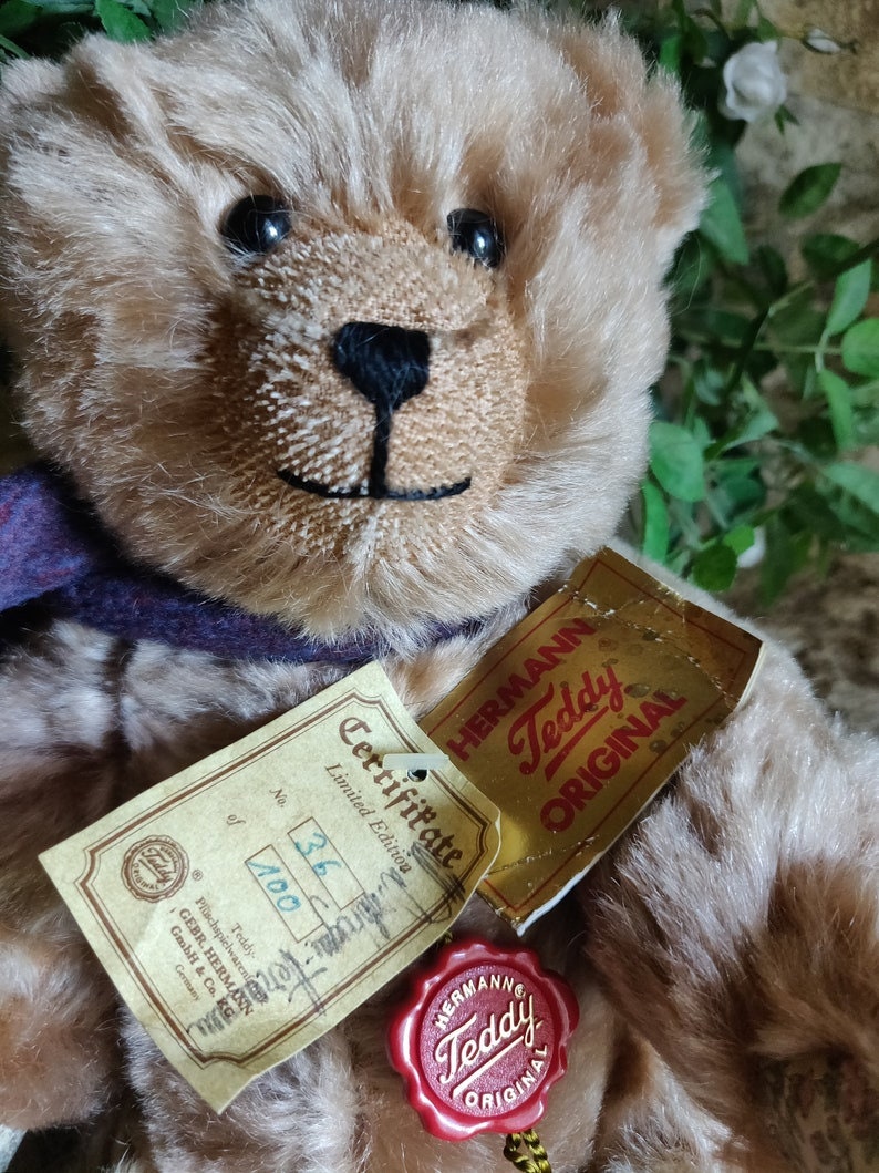 VTG Large Hermann Original Boy TEDDY D-8606 Collectible Bear W