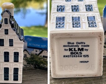 KLM House #25 Corked Sealed Miniature KLM BOLS Blue Delft Canal