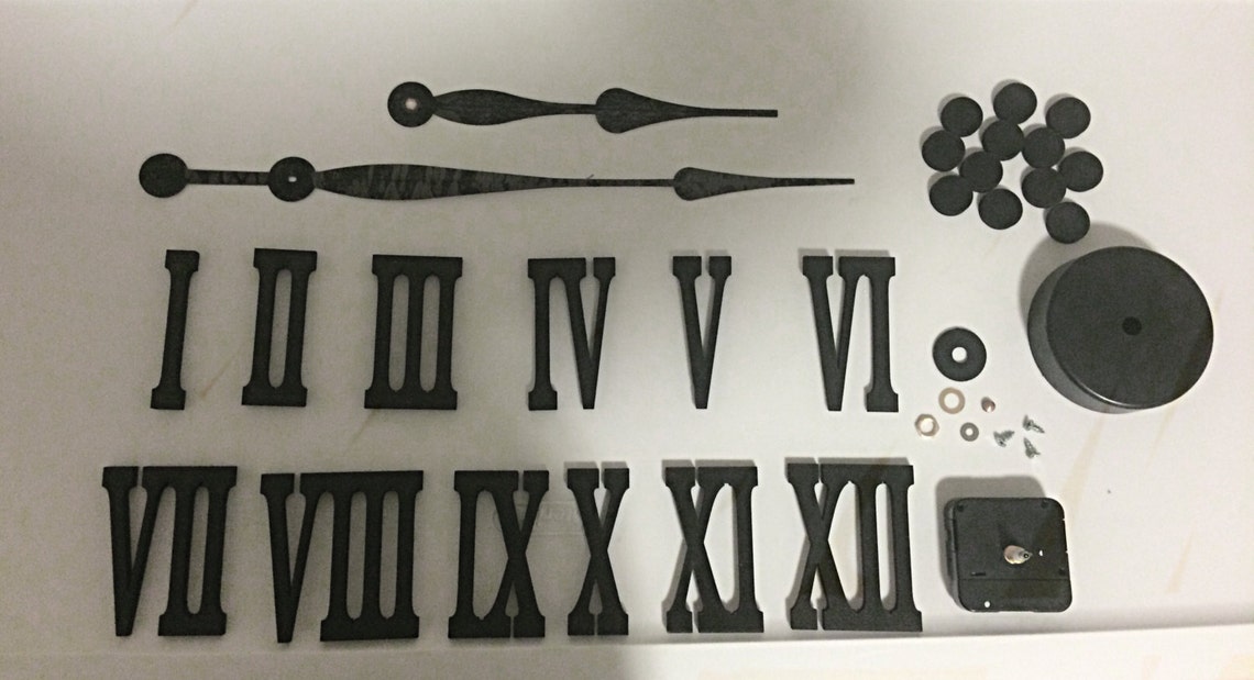 Large Wall Clock Kit with Raised Numbers Etsy
