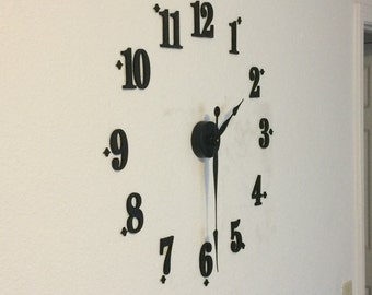 Large Wall Clock Kit with Raised Numbers - Pallet Clock - DIY - Spool Clock