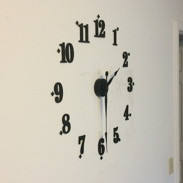 Large Wall Clock Kit with Raised Numbers - Pallet Clock - DIY - Spool Clock