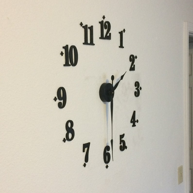 Large Wall Clock Kit With Raised Numbers Pallet Diy Image 0
