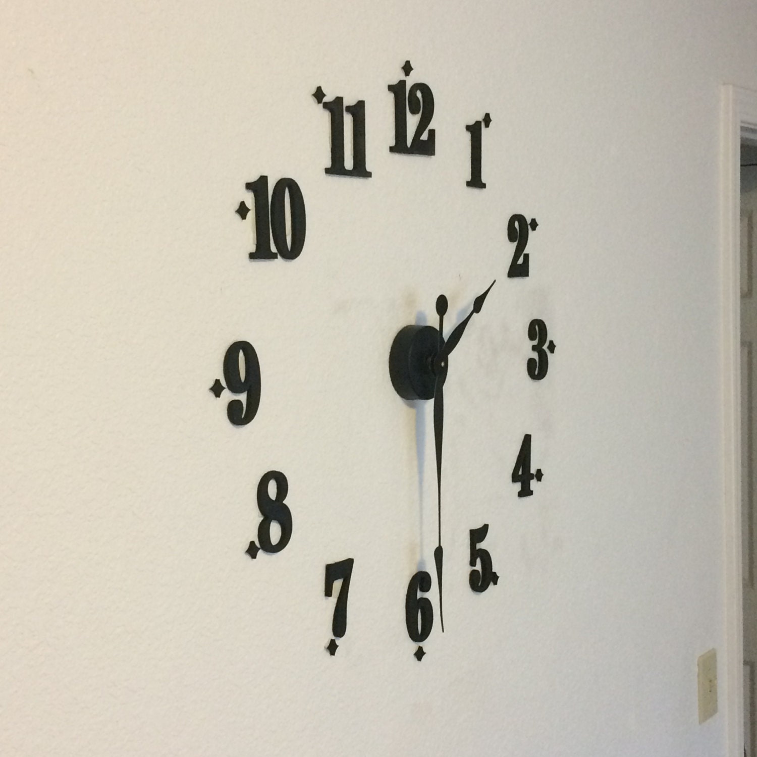 Large Wall Clock Kit With Raised Numbers Pallet Diy Spool