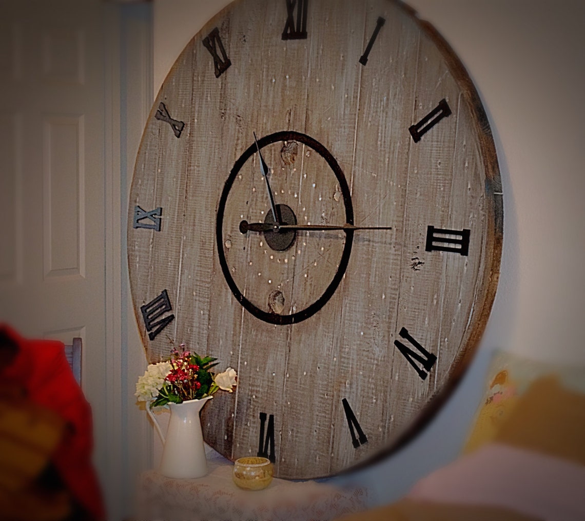 Large Wall Clock Kit With Raised Numbers Etsy