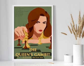 Printable Poster, Iconic Women Poster, Chess, fan art poster, Modern Illustration, Portrait, Fan Art, Digital wall art