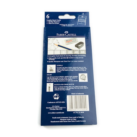 Faber Castell Graphite Sketch Set 6 Pencils With Eraser And Sharpener